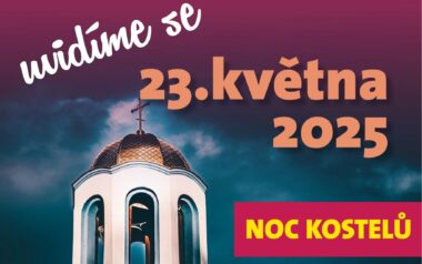 Baner noc kostelů 2025