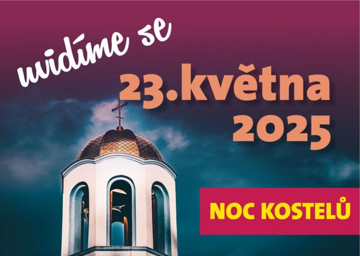 Baner noc kostelů 2025